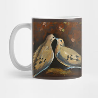 Kissing Mourning Doves Painting Mug